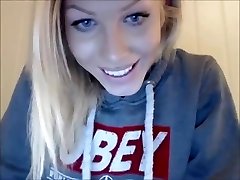 Thirsty young Blonde Shemale Webcam Masturbation