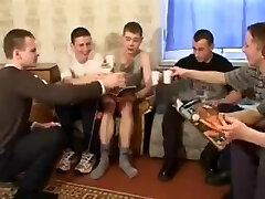 youthful Russian woman in gangbang