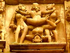 密宗的色情雕塑的克久拉霍