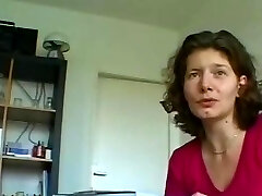 Vintage scene of a mature woman toying her cunt