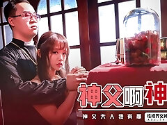Super-steamy Asian Cute Amateur Secretly Loses Her Tight Pussy Chastity To Her Priest