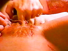 A one of a kind pierced babe hot her honeypot lips spread