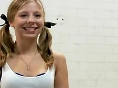 Chastity Lynn : Girly-girl gal got herself a castigate team fuck