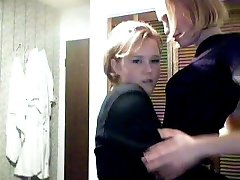 Two Gals Stripping & Kissing in Shower at a Party Two Gals Stripping & Kissing in Shower at a Party
