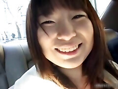 Busty chinese having fun in a car