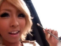 Gorgeous blonde Japanese babe loves huge creampies