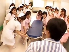Asian nurses in a hot group sex