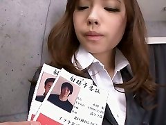 Office teenie Aiko Hirose trim pussy creamed 