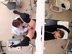 Dame Japanese gynecologist fucks her awesome patient