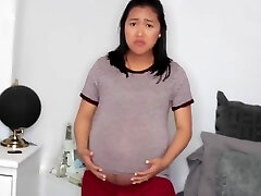 Pregnant huge asian