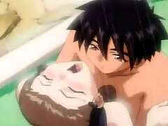 Two lovers fucking hard in the douche - anime hentai movie