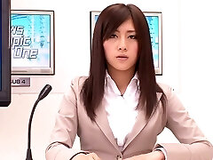 Yuria Ashina, Risa Murakami, Kyoka Mizusawa, ASUKA 2 in Beautiful Announcer Upskirt part Three