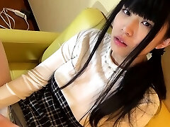 Asian girlfriend fingering her labia pov