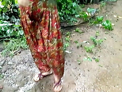 Step-sister Outdoor Pissing and getting Fucked In the Farm Bathroom by Father