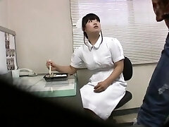 Japanese nurse moans while being plumbed by a total stranger