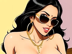 Spectacular Illustrated Ladies of India