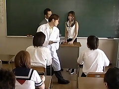 Manami Suzuki epic milf teacher fucks wild gang