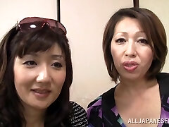Threesome with two super-naughty Japanese milfs