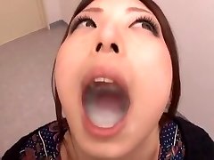 Super-naughty Japanese slut Hina Akiyoshi in Incredible Blowjob, Gangbang JAV clip
