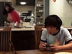 Asian mom is treated sexually by both her son's friend