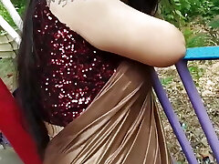 Cute girlfriend feels shy when guy touches her fun bags