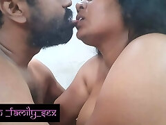 Indian Step Mother and step son lip lock