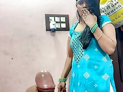 Step-mother Pinki Caught her Son naked, She help for tight pennis and Jizz Flow in mouth.