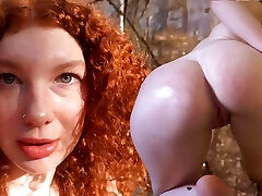 Hot German Ginger Teen Squirtet in the Forest!