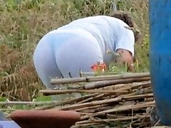 Spying Mom Rump - Chubby Plumper Granny - Mature Ass Booty