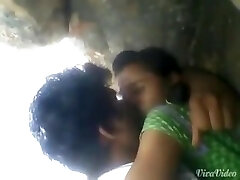 Teenie Rashna with boyfriend kissed in forest outdoor