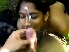 Indian female taking an outdoor facial
