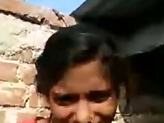 Desi village girl outdoor fingering