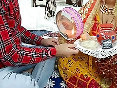 Karwa chauth special 2022 indian xxx desi husband fuck her wifey hindi audio with dirty talk