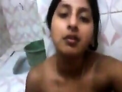 Busty Indian Teen Touching Her Pussy