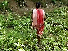 Indian village bhabhi forest plow in outside