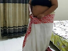 Desi 55-Yr-Senior (Maa) Was Wearing Saree At Room When Her (Beta) Came And Chudai Jabardasti - Hindi Sex