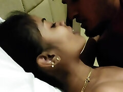 Indian sweetheart foreplay in bed