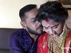 Newly Married Indian Girl Sudipa Hardcore Honeymoon Very First night sex and creampie - Hindi Audio