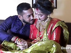 Newly Married Indian Girl Sudipa Hardcore Honeymoon Very First night sex and creampie - Hindi Audio
