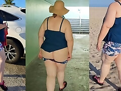 Your favorite xxl ass milf liking a day at the beach