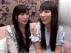 My very first lesbian threesome with two friends from the same university, wet pussy x2, cumming experien