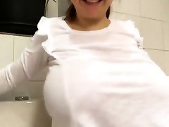 Monster bosoms teen taking a steaming shower live Monster bosoms teen taking a steaming shower live