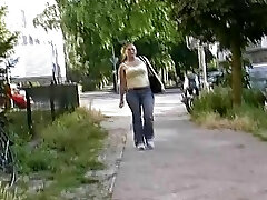 German sandy-haired showing off her amazing masturbation skills