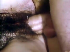 Bony and super-sexy white chick with big boobs and very hairy pussy