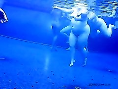 Voyeur web cam vid of a bunch of nude people in pool