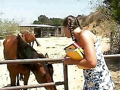 Nothing like riding the stable manager outside in the dirt