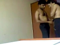 Indian amateur sex flick of a hot couple making out