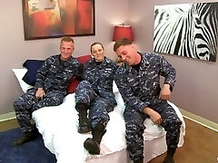 Sexy Navy Petty Officer fucks her Sailors