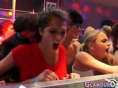 Hot cockslut licked in orgy