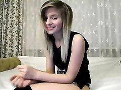 Best Amateur Emo 19yo Teen touching her pussy on Webcam